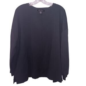EUC Jones New YorK 3X Women's Dark Blue 3/4 Sleeves Crew Neck Top